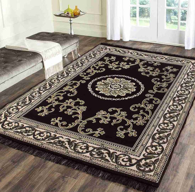 RinkiHF Brown Velvet Carpet(1 ft,  X 2 ft, Rectangle)