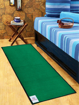 Heart Home Green Cotton Runner(2 ft,  X 5 ft, Rectangle)