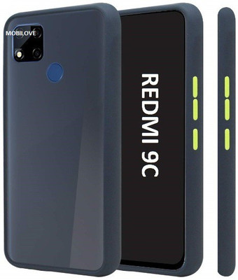 MOBILOVE Back Cover for Mi Redmi 9C | Smoke Translucent Shock Proof Smooth Rubberized Matte Hard Back Case Cover(Blue, Shock Proof, Pack of: 1)