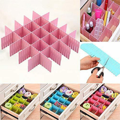 MAHIE ENTERPRISE Plastic Adjustable Stretchable Interlocking Drawer Divider Separators cabinet Storage box organizer| Clothes/Socks/Makeup, Drawer Divider Drawer Divider (Plastic) Drawer Divider(Plastic)