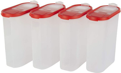 Cutting EDGE Plastic Utility Container  - 2400 ml(Pack of 4, Red)