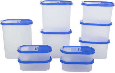 Cutting EDGE Plastic Utility Container  - 0.5 L, 1.2 L, 1.8 L, 2.4 L(Pack of 10, Blue)