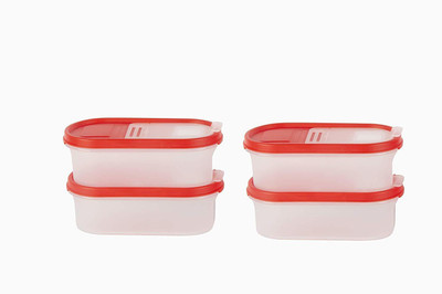 Cutting EDGE Plastic Utility Container  - 525 ml(Pack of 4, Red)