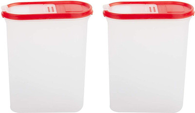 Cutting EDGE Plastic Utility Container  - 2400 ml(Pack of 2, Red)