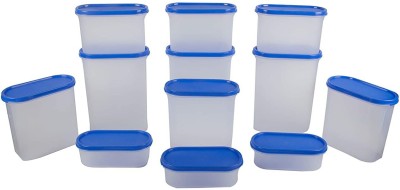 Cutting EDGE Plastic Utility Container  - 2400 ml, 1800 ml, 1200 ml, 525 ml(Pack of 12, Blue)