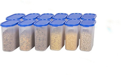 Cutting EDGE Plastic Utility Container  - 1800 ml(Pack of 12, Blue, Clear)
