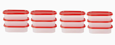 Cutting EDGE Plastic Utility Container  - 525 ml(Pack of 12, Red, Clear)