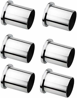 AKSS Silver Rod Rail Bracket Metal(Pack of 6)