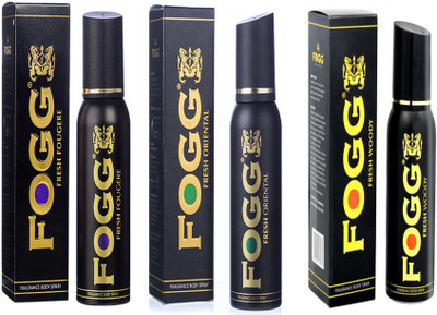FOGG COMBO PACK OF FOUGERE FRAGRANCE + ORIENTAL FRAGRANCE + WOODY FRAGRANCE BODY SPRAY Perfume Body Spray  -  For Men(120 ml, Pack of 3)