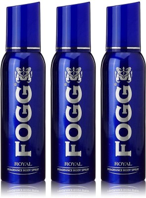 FOGG Royal blue Deodorant Spray  -  For Men(120 ml, Pack of 3)