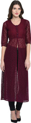 ADDICTED ATTIRE Women A-line Maroon Midi/Calf Length Dress