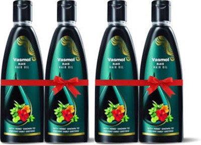 VASMOL BLACK OIL 400ML (100ml*4) Hair Oil(400 ml)