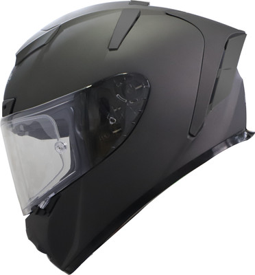 Steelbird SA-2 7Wings Super Aeronautics Full Face Helmet Motorbike Helmet(Glossy Midnight Black with Gold Visor)