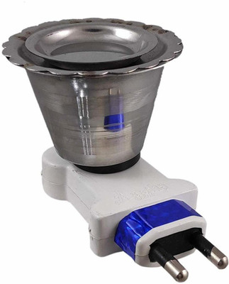 Amafhh Electric Kapoor Dani Steel Dhoop Dani Incense Burner for Puja & Staying Healthy Keeping Away Mosquitoes Steel Incense Holder (Silver), Electric Camphor Diffuser Kapoor Dani Magic Kapoor Dani Steel Incense Holder(Silver)