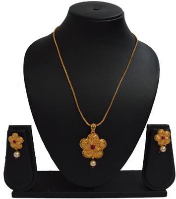 Sandhya Designer Studio Metal Gold Jewellery Set(Pack of 1)