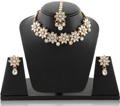 Bhagya Lakshmi Alloy Gold-plated Multicolor Jewellery Set(Pack of 1)