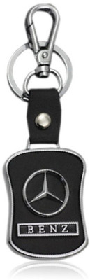 Universal Aai Mercedes Leather Black Car Logo Keychain Key Chain