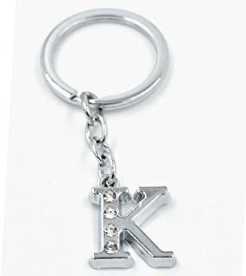 Modaro Studded Alphabet Keychain Crystal Keyring Personalized Key Chain for Bike / Car Gifting Decorative Key Ring (Letter K) Key Chain
