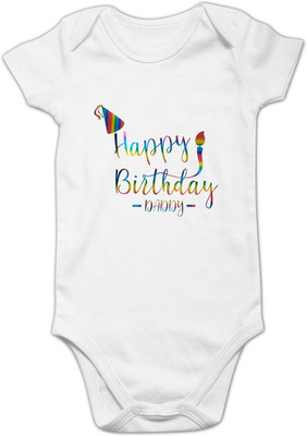 FUNCART Baby Boys & Baby Girls White Bodysuit
