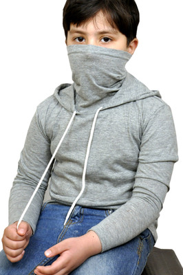 TheFashionPlus Boys Solid Cotton Blend Regular T Shirt(Grey, Pack of 1)