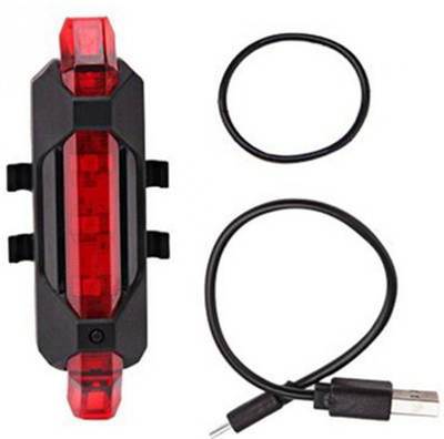 DIESOFT Front and back usb charging bicycle light LED Headlamp  (Red, Black)