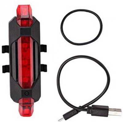 DIESOFT Front and back usb charging bicycle light LED Headlamp(Red, Black)