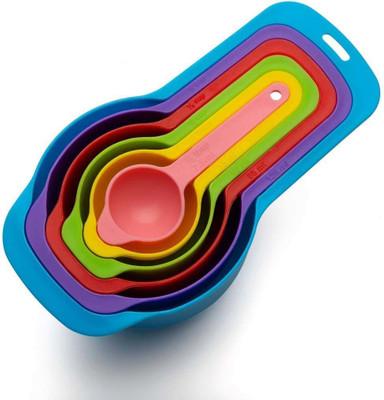 Vishisht Measuring Cups and Spoons - Space Saving Design Colorful Kitchen Cooking and Baking Measurement Measuring Cups Spoons Set Measuring Cup Set(250 ml)
