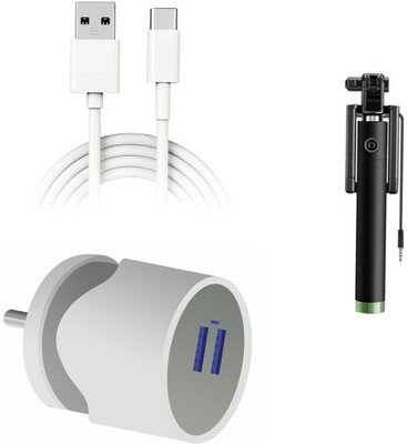 DAKRON Wall Charger Accessory Combo for Realme 6i(White)