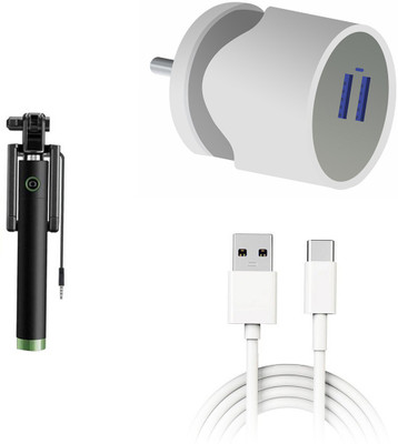 DAKRON Wall Charger Accessory Combo for Samsung Galaxy M21(White)