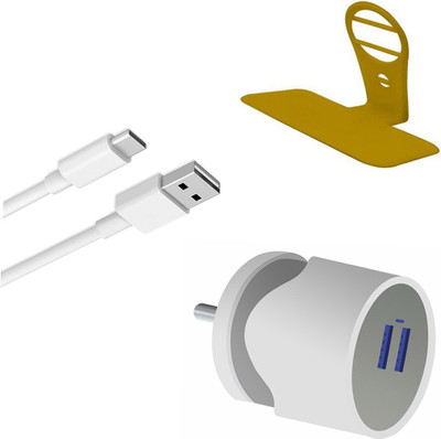 DAKRON Wall Charger Accessory Combo for OPPO A53s(White)