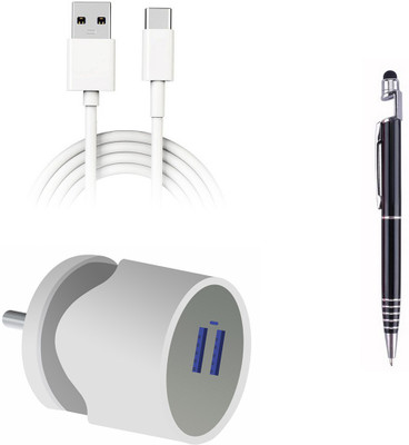 DAKRON Wall Charger Accessory Combo for Realme 6i(White)