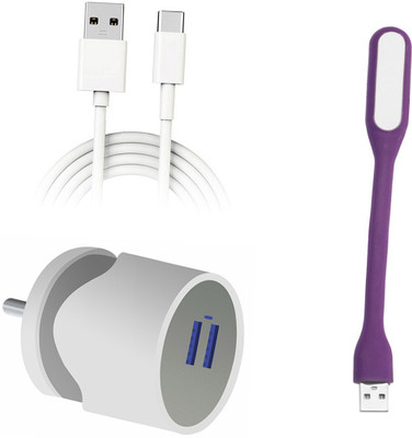 DAKRON Wall Charger Accessory Combo for Infinix Zero 8i(White)