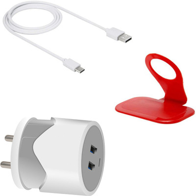 DAKRON Wall Charger Accessory Combo for Realme 7 Pro(White)