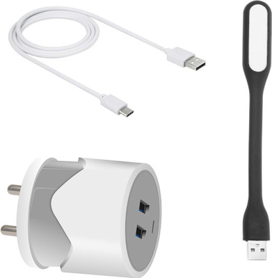 DAKRON Wall Charger Accessory Combo for Realme 7 Pro(White)