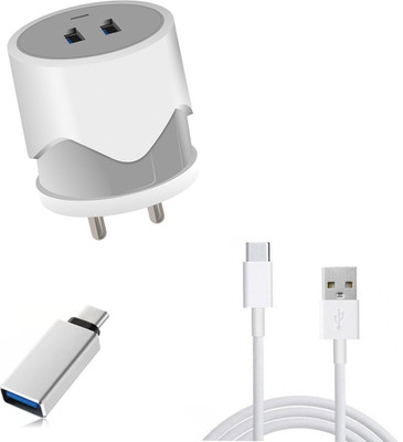 DAKRON Wall Charger Accessory Combo for Realme 6 Pro(White , Grey)