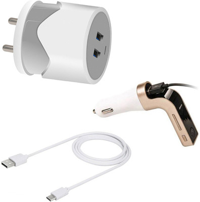 DAKRON Wall Charger Accessory Combo for Coolpad Cool 6(White)