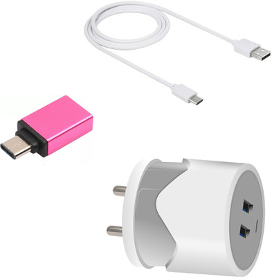 DAKRON Wall Charger Accessory Combo for Vivo V20(White)