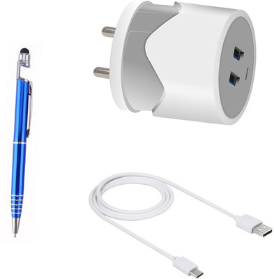 DAKRON Wall Charger Accessory Combo for Micromax In note 1(White)