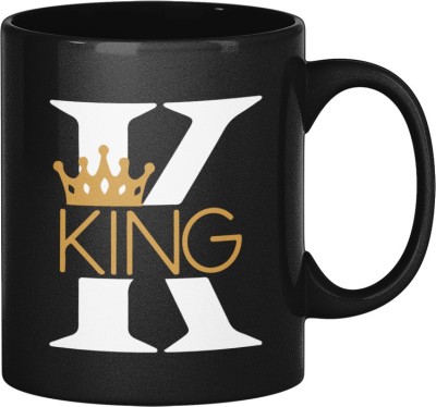 Poorak Valentine Gifts birthday gift for husband special coffee mug - ceramic mugs - 330 ml - white tea cupBlack King Ceramic Coffee Mug(330 ml)