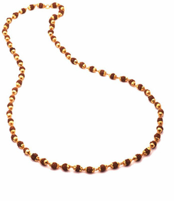 Eshopify Rudraksha Chain One Gram Gold-plated Plated Alloy Chain