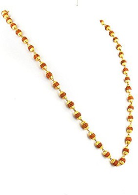 FULLY Golden 18kt Rudraksha mala for men/women Gold-plated Plated Alloy Chain