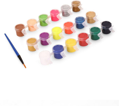 Zaaha Water Colour Tempera (Set of 3, 18 shades multicolours)(Set of 18, Multicolor)