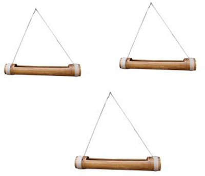 YC YUVI CREATIONS HANGING BAMBOO POT INDOOR/OUTDOOR SET of 3 Bamboo Plant Container Set(Pack of 3, Wood)