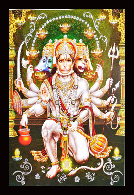 SUNINOW Panchmukhi Hanuman photo frame Religious Frame