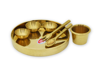 Shripad Steel Home Miniature Brass Dinner Set - Toy