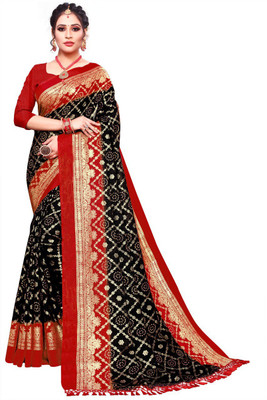 Kanooda Prints Printed Bollywood Net Saree(Multicolor)
