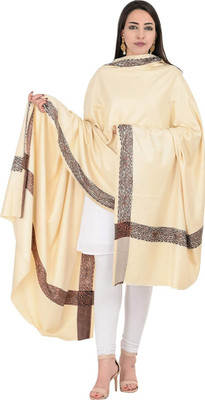 Feathers Polyester Wool Blend Printed Women Shawl(Multicolor)