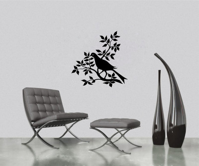 Decor studio 60 cm Bird Couple swing on Beautiful Tree With leaf look like Heart self adhesive Decals decorative wall sticker (PVC vinyl black Declas ) Size 60 x74cm Reusable Sticker(Pack of 1) Decor studio 60 cm Bird Couple swing on Beautiful Tree With leaf look like Heart self adhesive Decals decorative wall sticker (PVC vinyl black Declas ) Size 60 x74cm Reusable Sticker(Pack of 1)