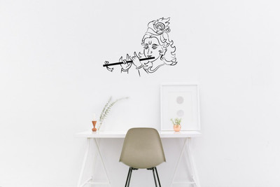 Khatwal Enterprises 90 cm Black color Leaf Beautiful Tree Branch With Amazing Flower wall sticker Self Adhesive Sticker(Pack of 1)