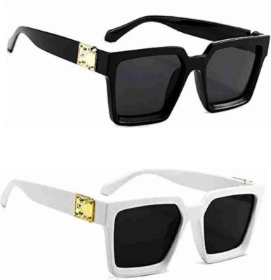 EYELLUSION Retro Square Sunglasses(For Boys, Black)